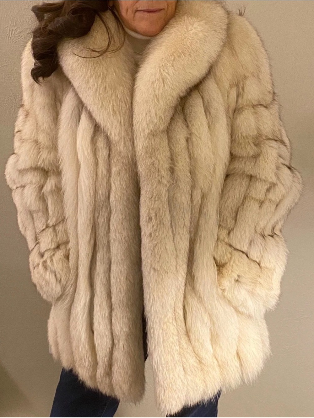 Vintage Saga Fox Blue Fox Fur Coat – Size Small - Excellent Condition